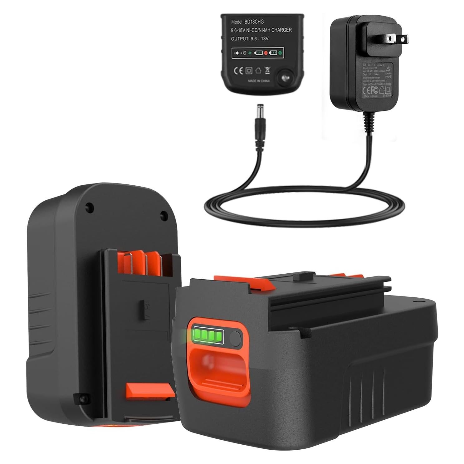 Paquete 2 Baterías Litio 18V 6.5Ah YABELLE para Black Decker