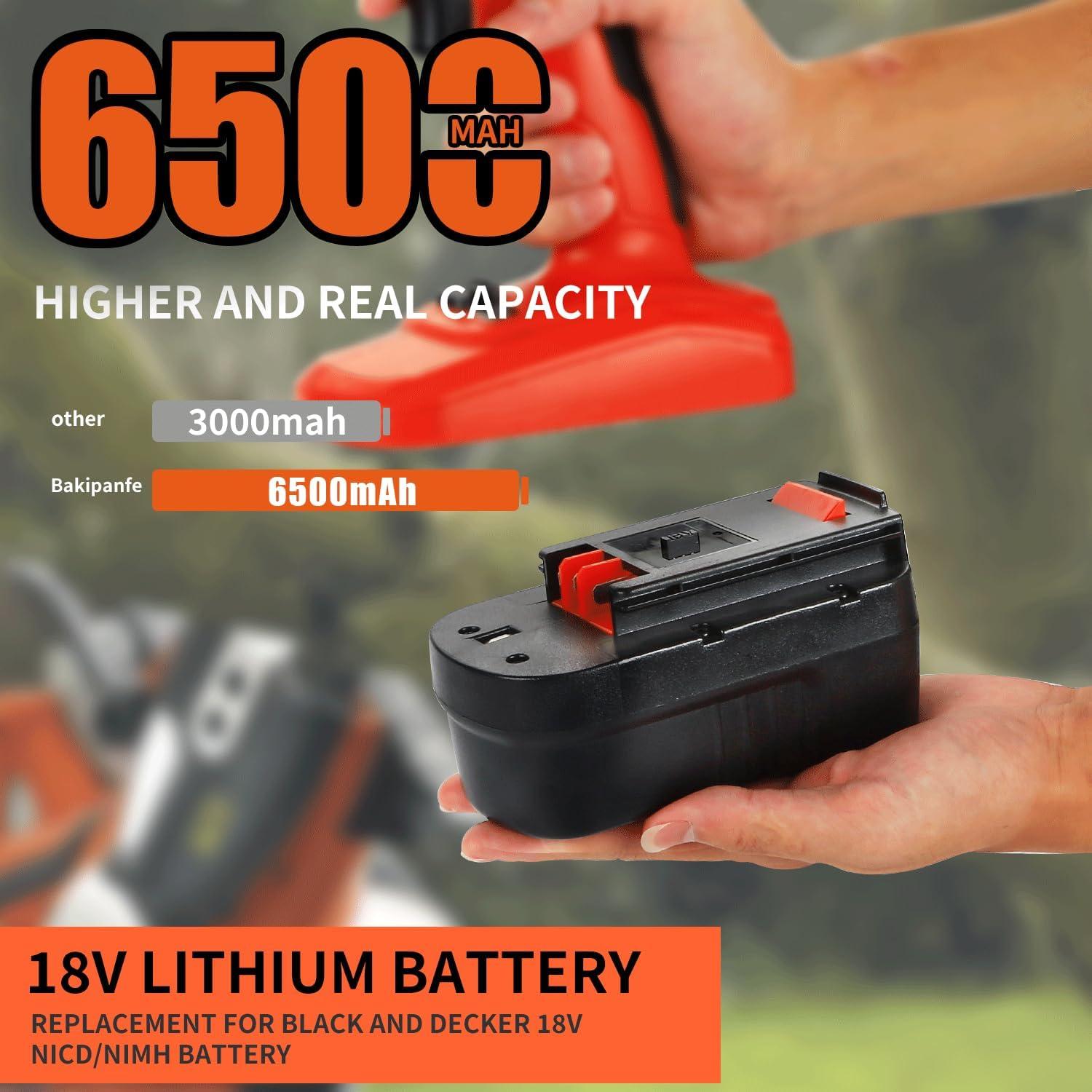 Paquete 2 Baterías Litio 18V 6.5Ah YABELLE para Black Decker