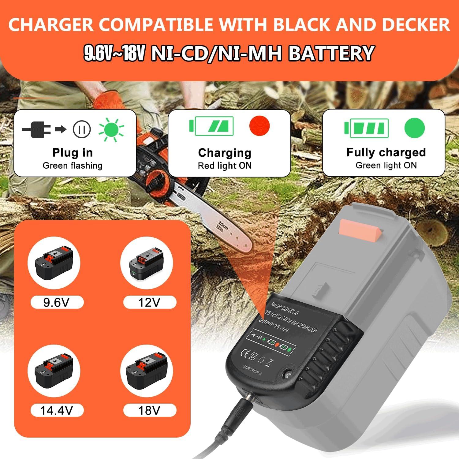 Paquete 2 Baterías Litio 18V 6.5Ah YABELLE para Black Decker