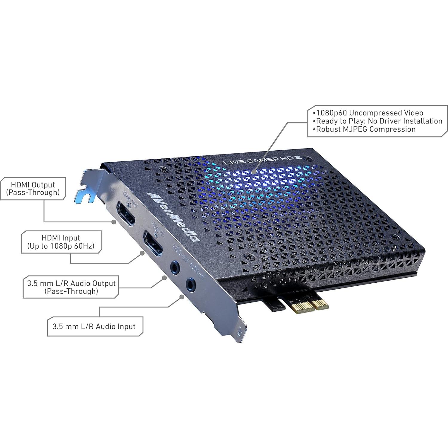 Tarjeta de Captura AVerMedia Live Gamer HD 2 1080p60 HDMI