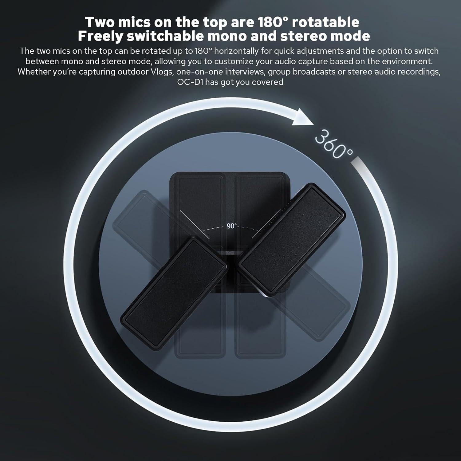 Micrófono Estéreo Doble Zeniko OC-D1 para Cámara y Smartphone
