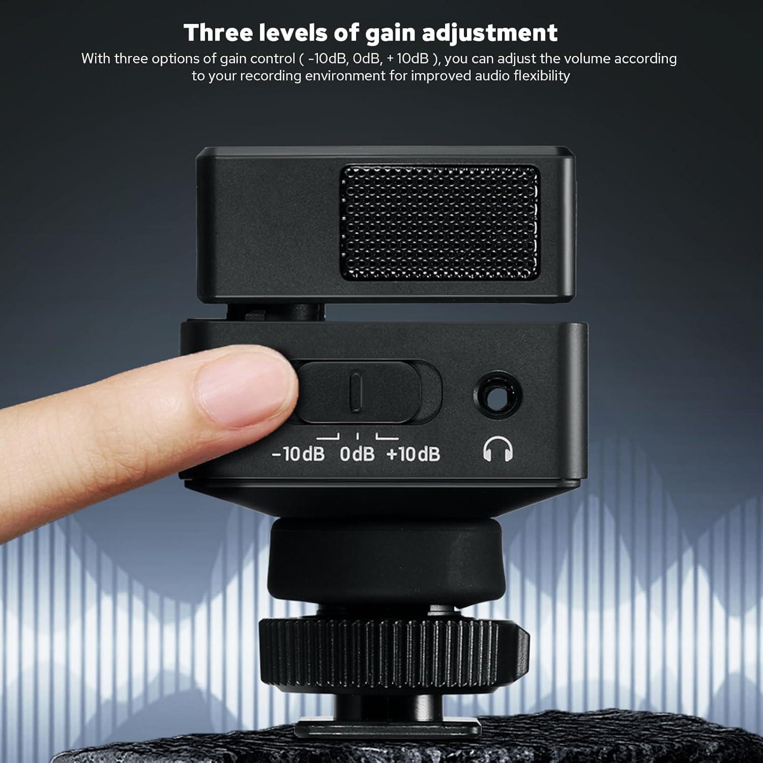 Micrófono Estéreo Doble Zeniko OC-D1 para Cámara y Smartphone