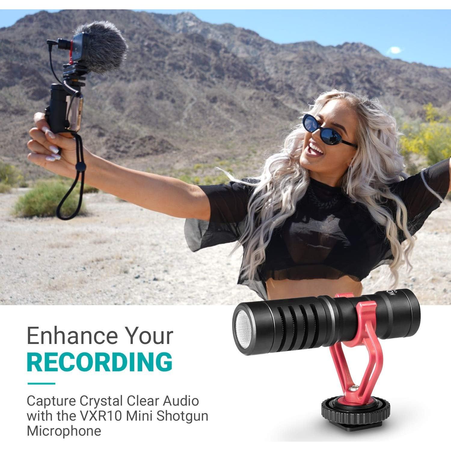 Kit de Vlogging Movo para Smartphone con Micrófono y Mango