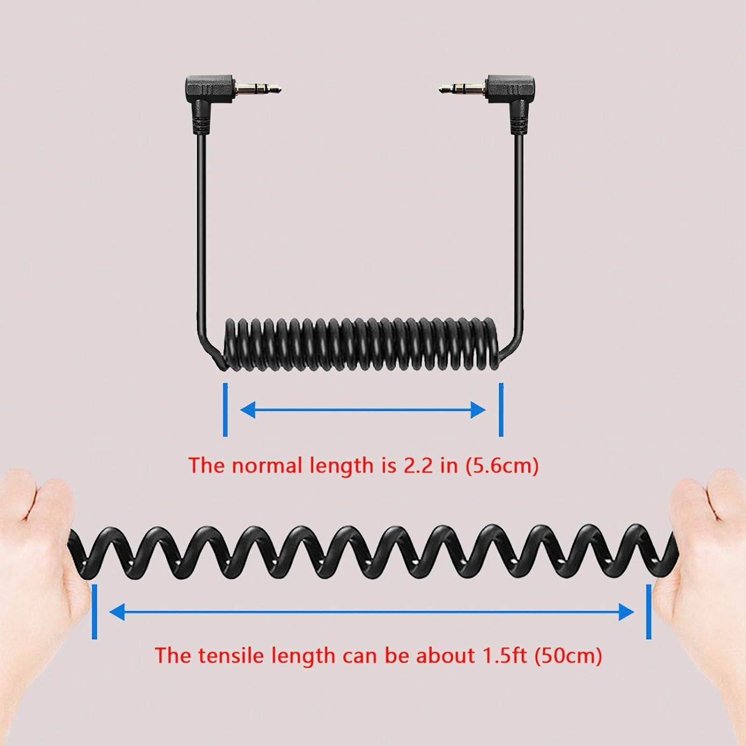 Cable adaptador de audio TRS 3.5mm PDEEY - Paquete de 2