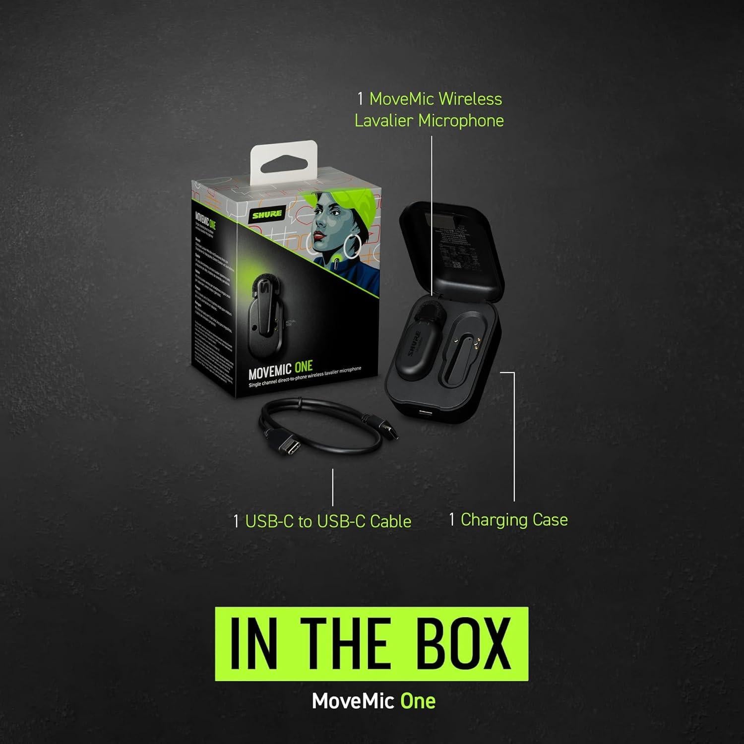 Micrófono Lavalier Inalámbrico Shure MoveMic One - Mini Bluetooth