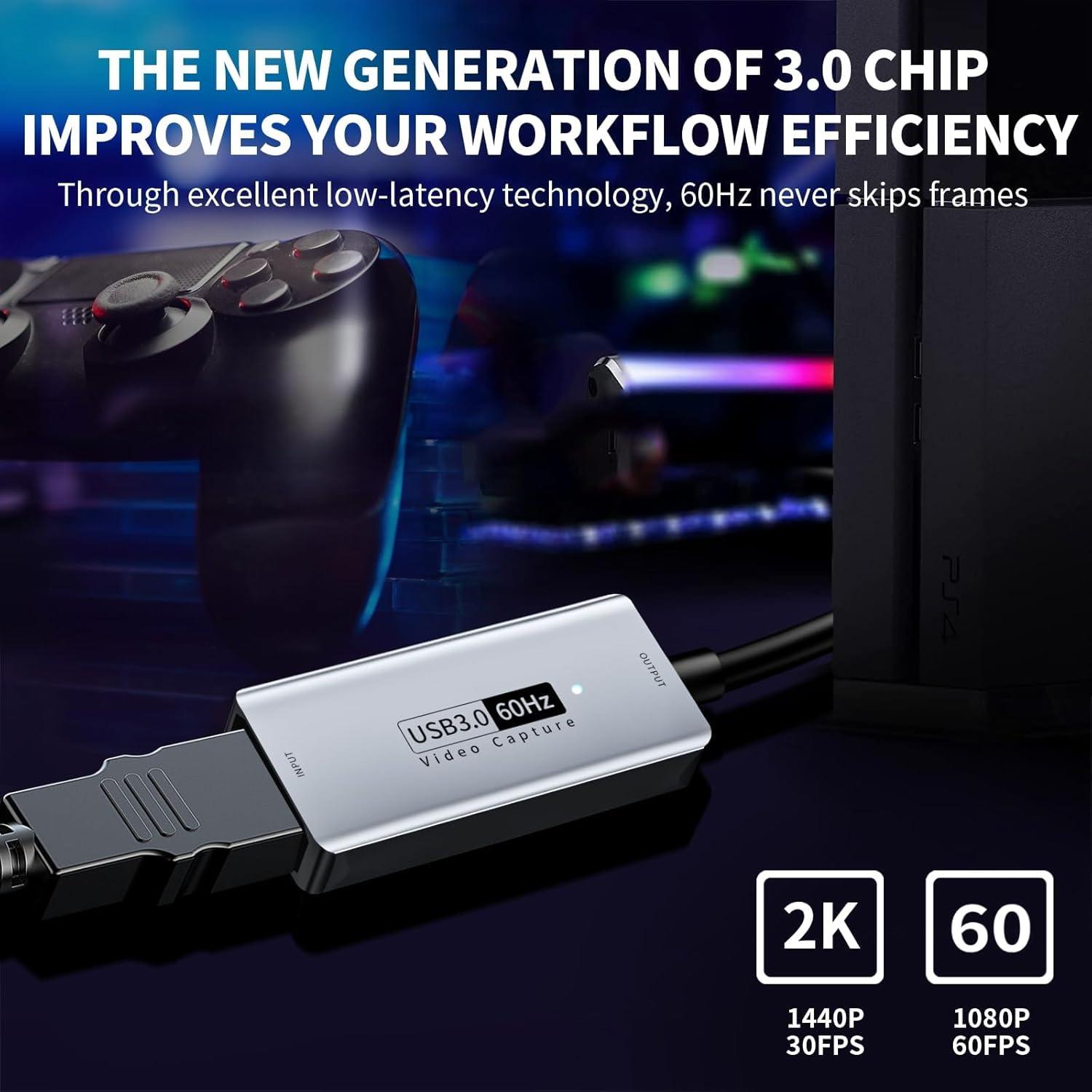 Tarjeta de Captura de Video Newhope 4K HDMI a USB-C 3.0 1080P 60fps