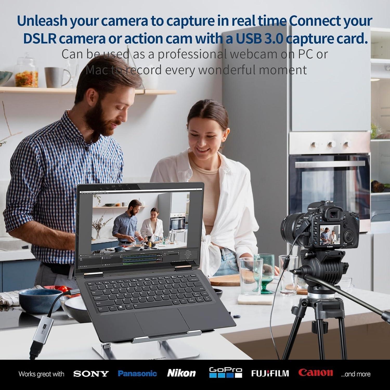 Tarjeta de Captura de Video Newhope 4K HDMI a USB-C 3.0 1080P 60fps