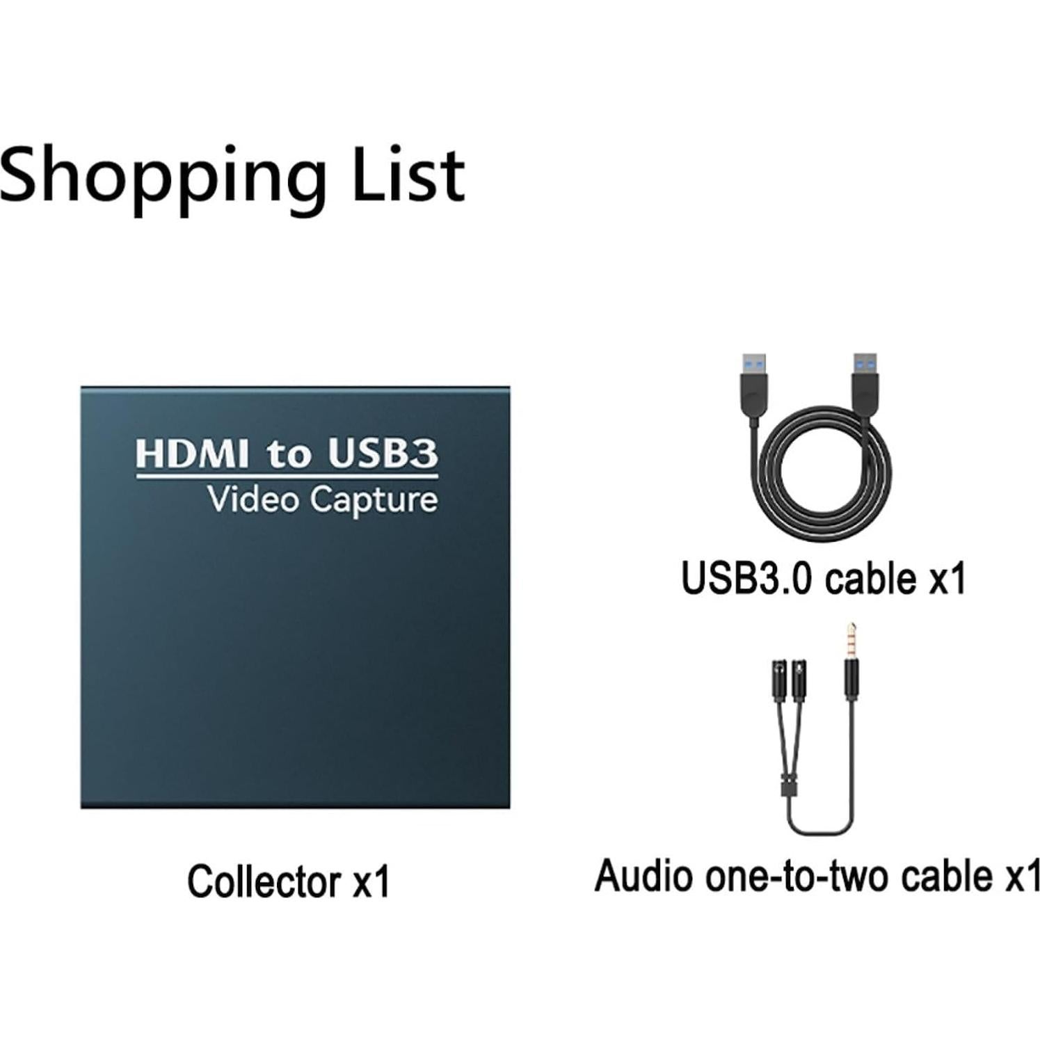 4K Video Capture Card with H.264/H.265 Encoding for Live Streaming - HDMI to USB3.0 Converter for Cameras and PS5 Microphone (Standard)