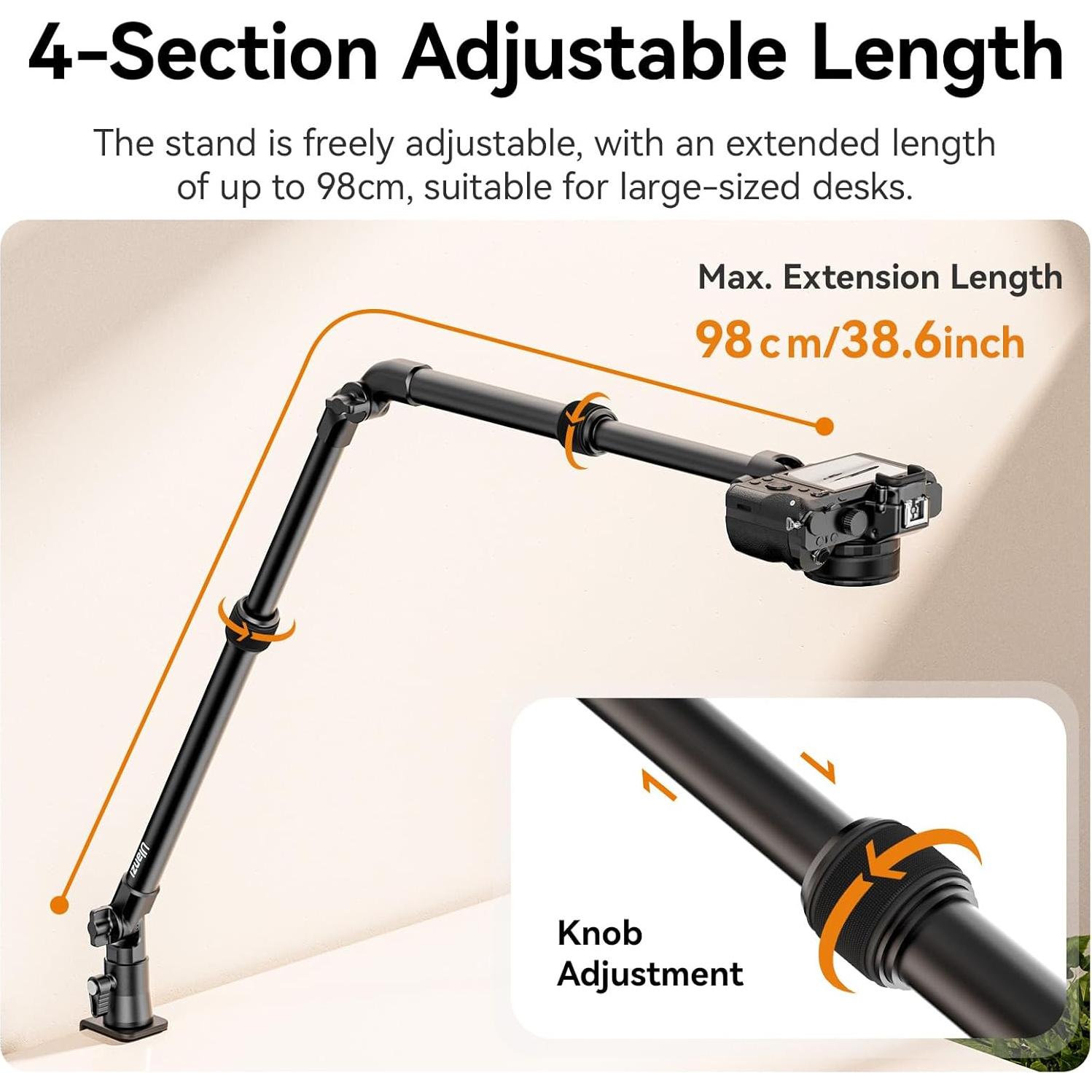 Soporte de Escritorio ULANZI ZJ02 Brazo Articulado 98cm