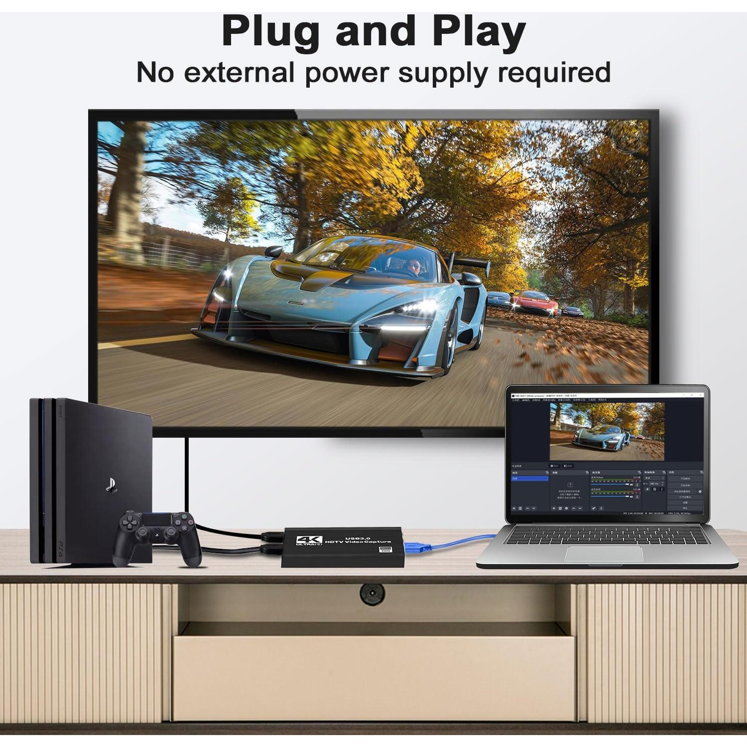 Tarjeta de Captura HDMI 4K CLLGrocery USB 3.0 Full HD 1080P