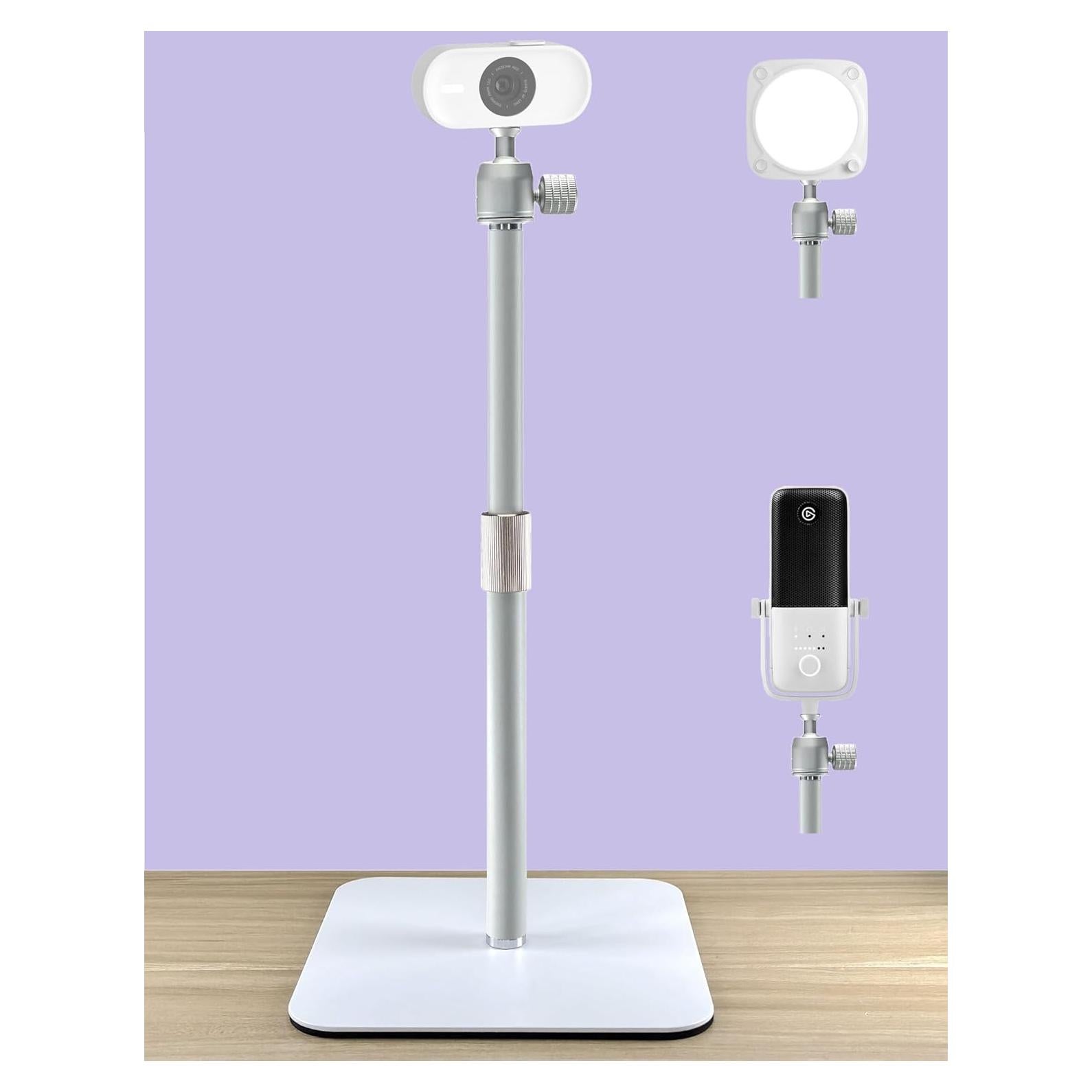 Soporte de trípode de mesa blanco Acetaken 43.2 cm 1/4"-20