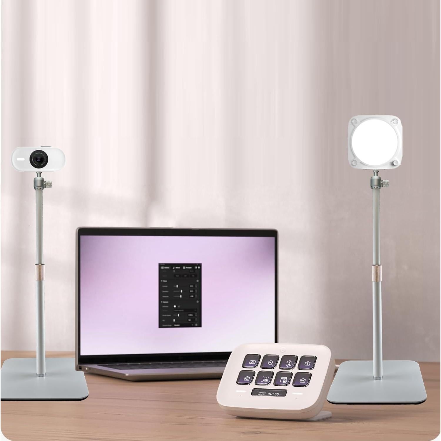 Soporte de trípode de mesa blanco Acetaken 43.2 cm 1/4"-20