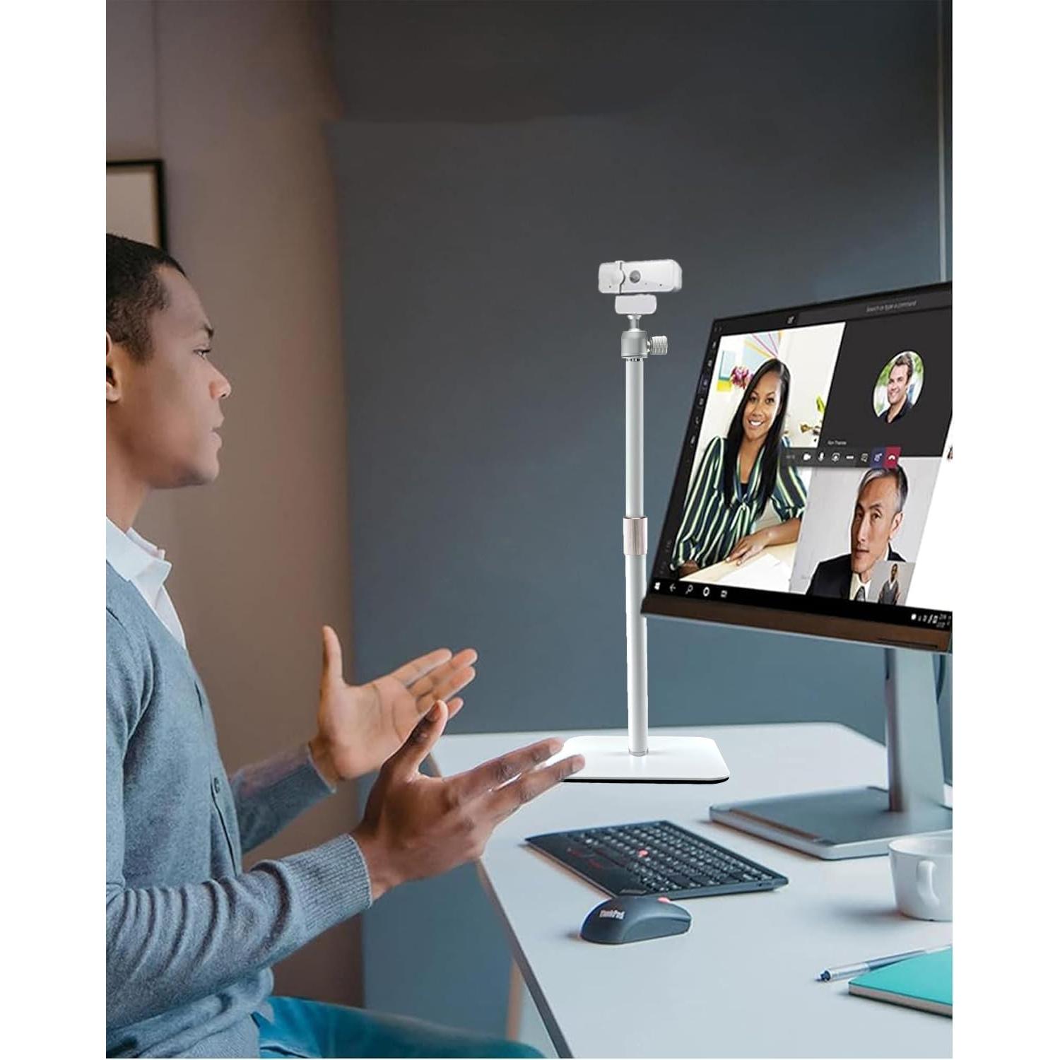 Soporte de trípode de mesa blanco Acetaken 43.2 cm 1/4"-20