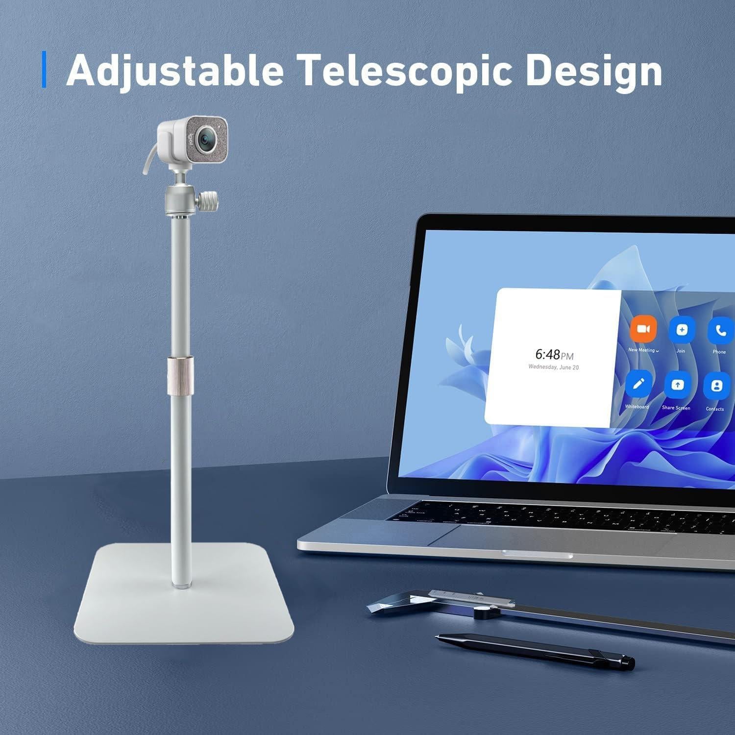 Soporte de trípode de mesa blanco Acetaken 43.2 cm 1/4"-20