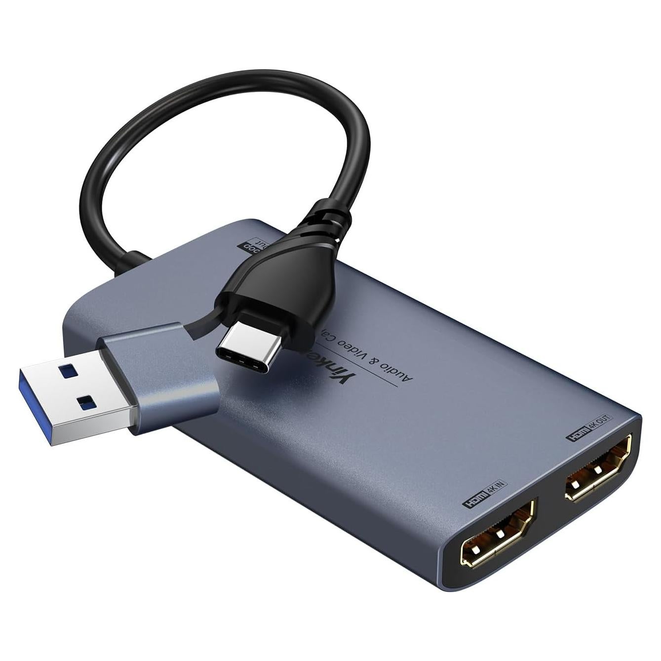 Tarjeta de Captura Yinker 4K HDMI USB-A/USB-C 1080P 60fps