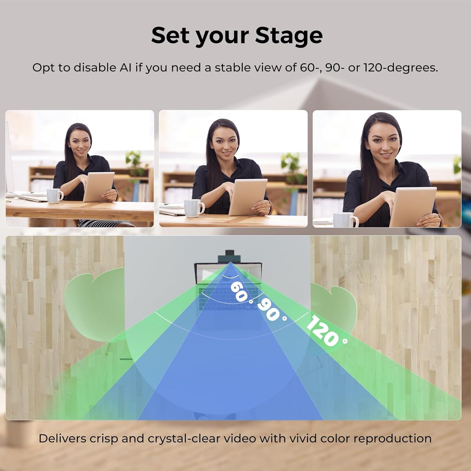 Cámara Web 4K COOLPO AI Huddle Mini Lite - Seguimiento y Enfoque Automático