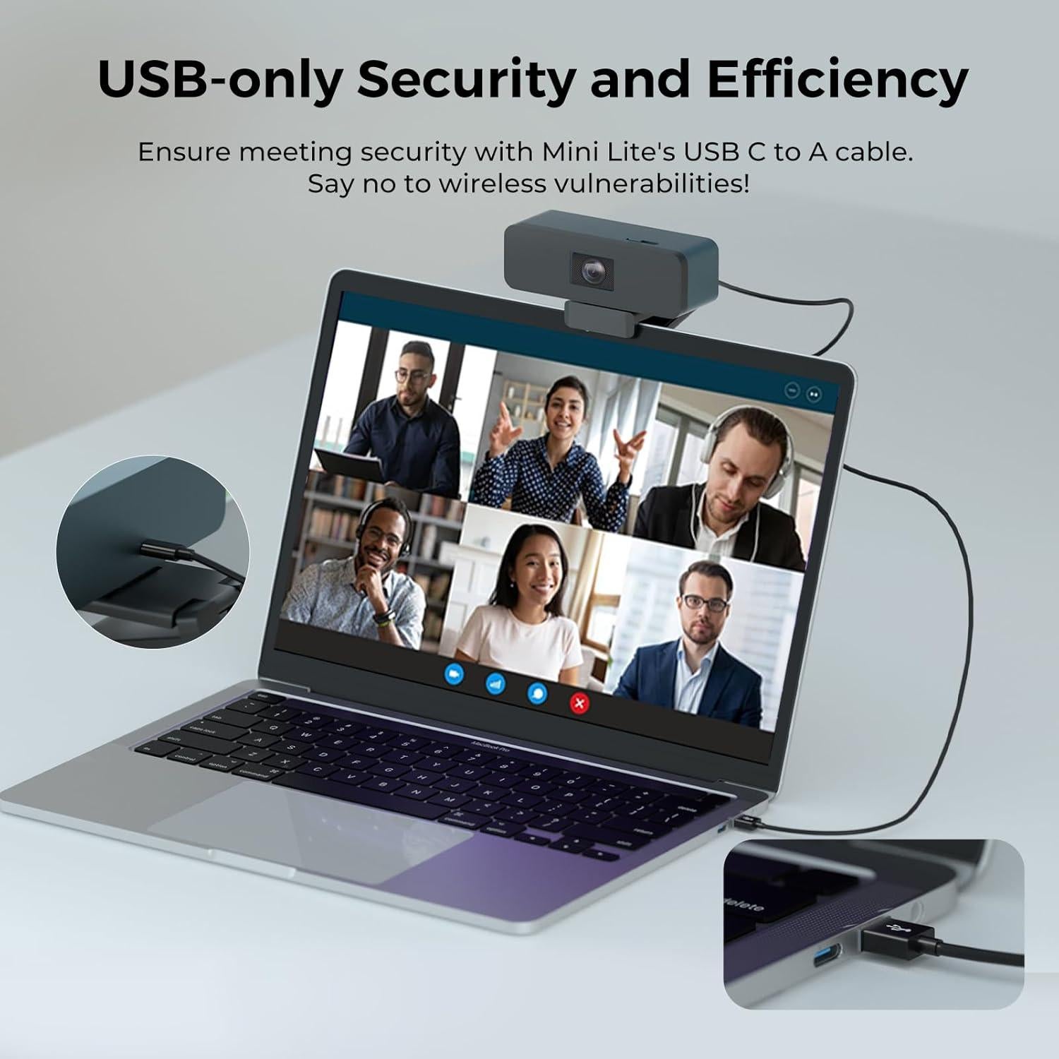 Cámara Web 4K COOLPO AI Huddle Mini Lite - Seguimiento y Enfoque Automático