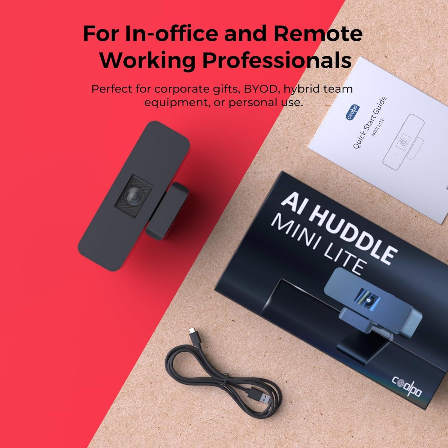 Cámara Web 4K COOLPO AI Huddle Mini Lite - Seguimiento y Enfoque Automático