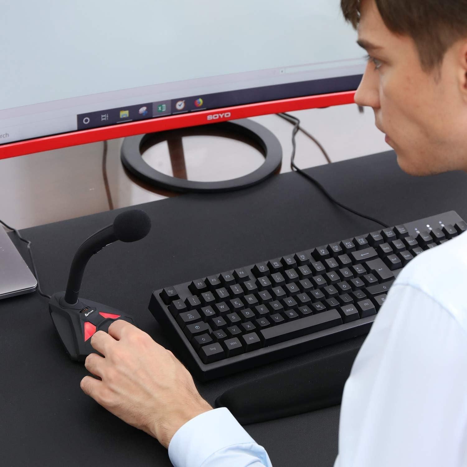 Micrófono Gaming KLIM Voice V2 USB Rojo - Calidad de Sonido Superior