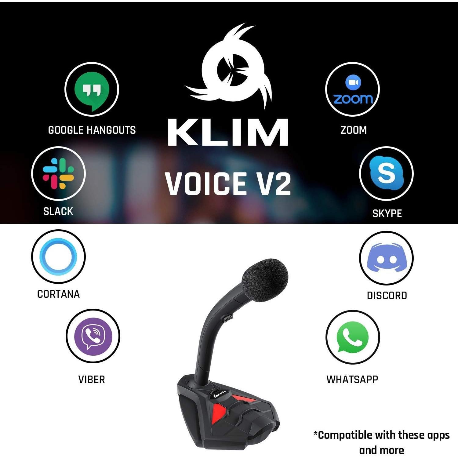 Micrófono Gaming KLIM Voice V2 USB Rojo - Calidad de Sonido Superior
