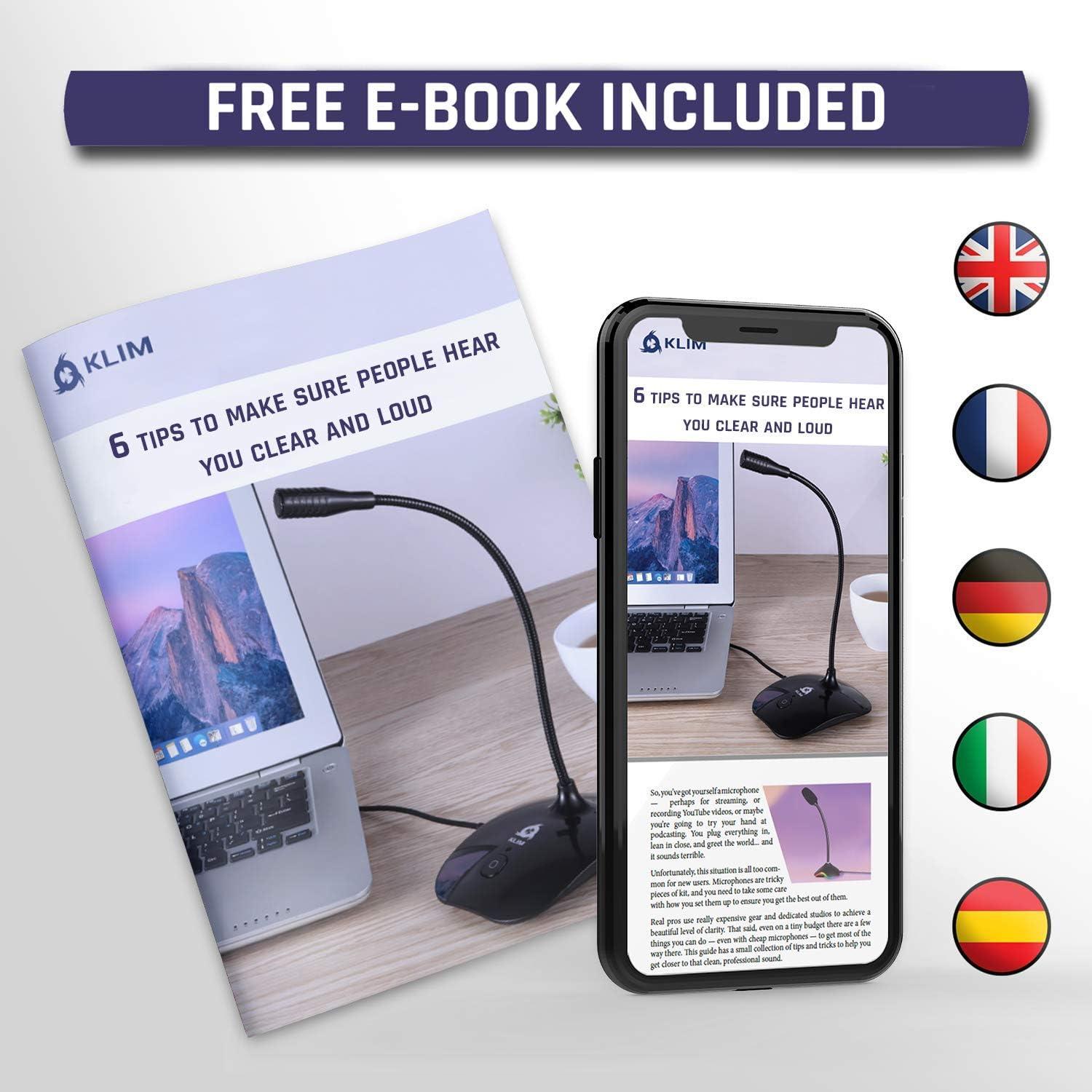 Micrófono Gaming KLIM Voice V2 USB Rojo - Calidad de Sonido Superior