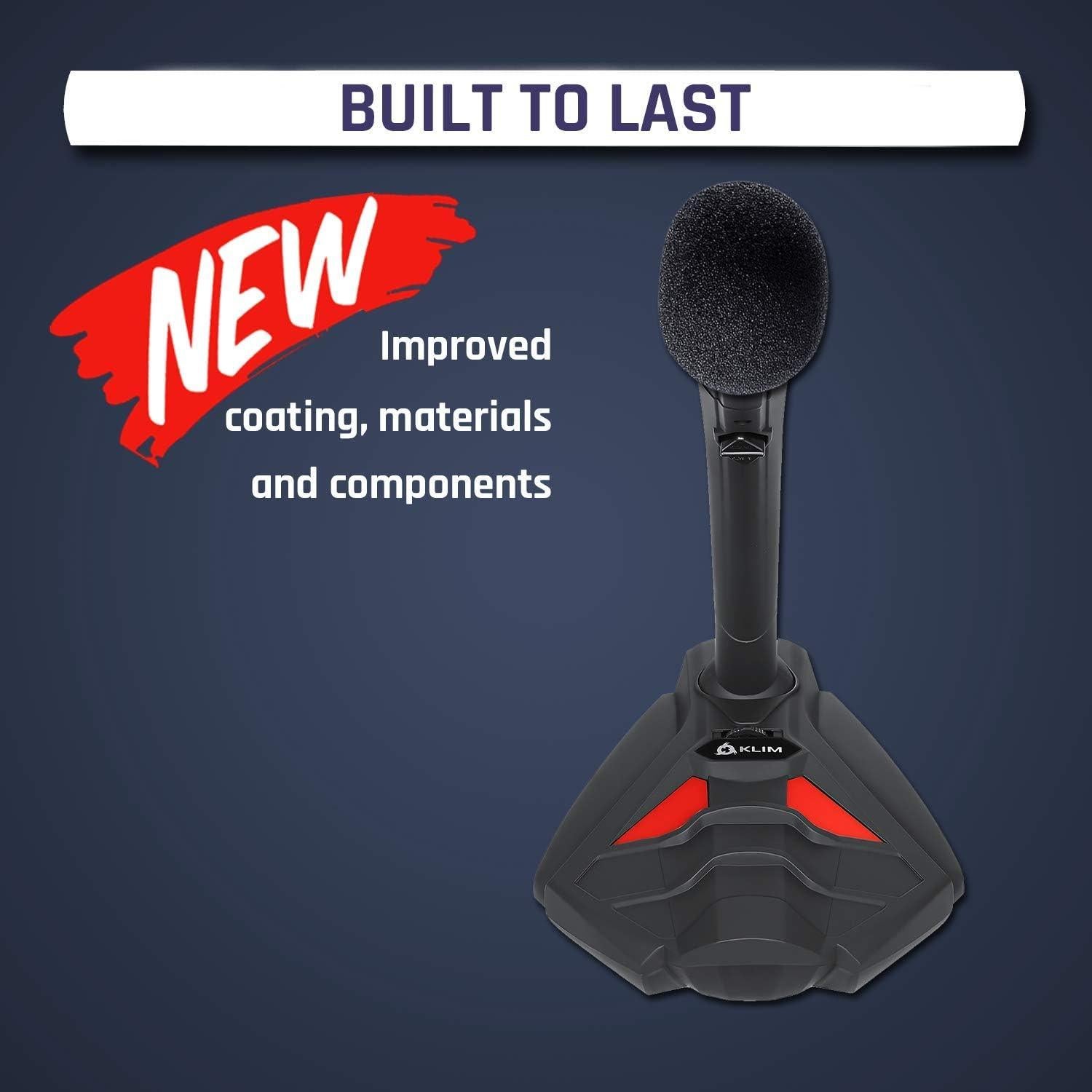 Micrófono Gaming KLIM Voice V2 USB Rojo - Calidad de Sonido Superior