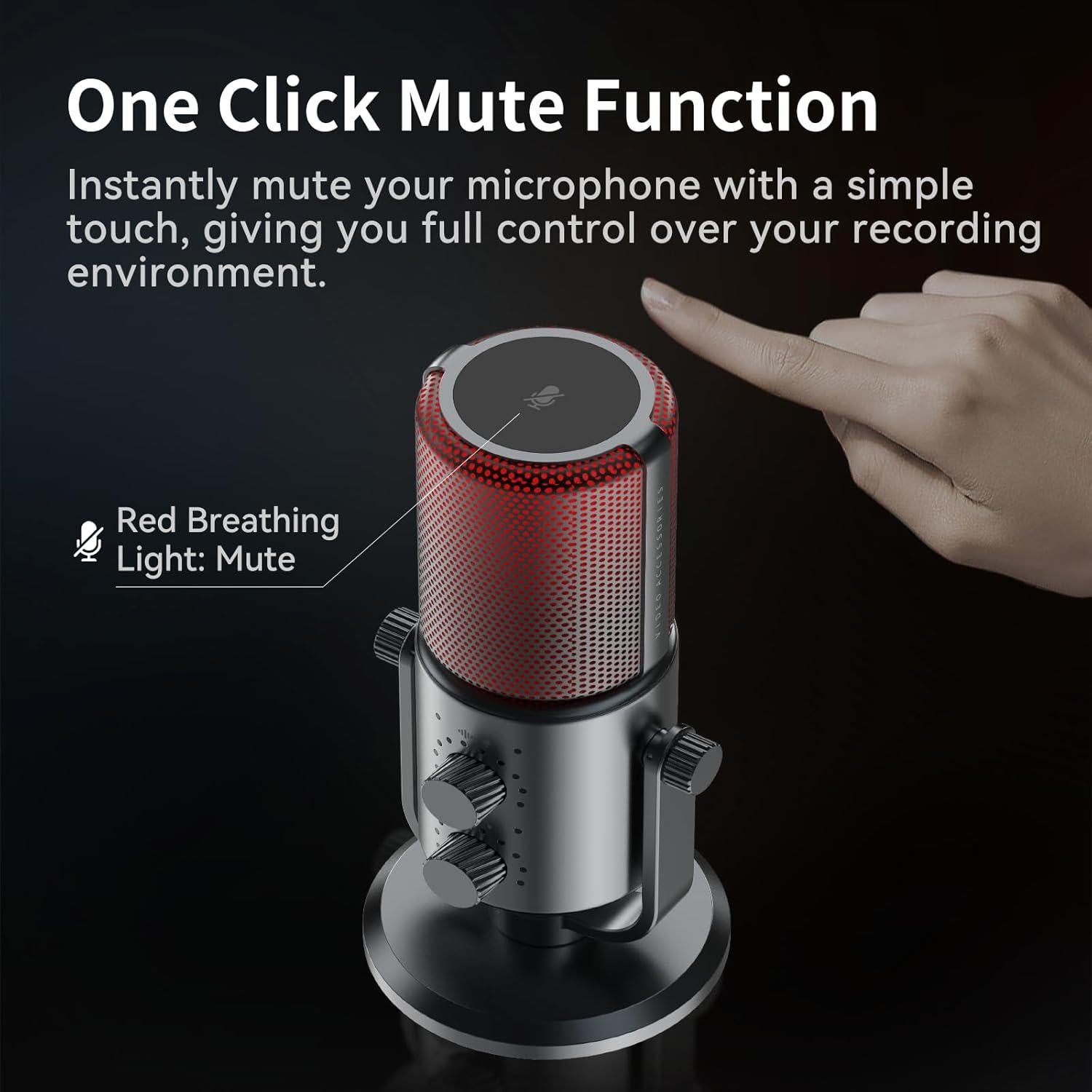 Micrófono de Condensador ULANZI DCM-05 USB con Luz RGB