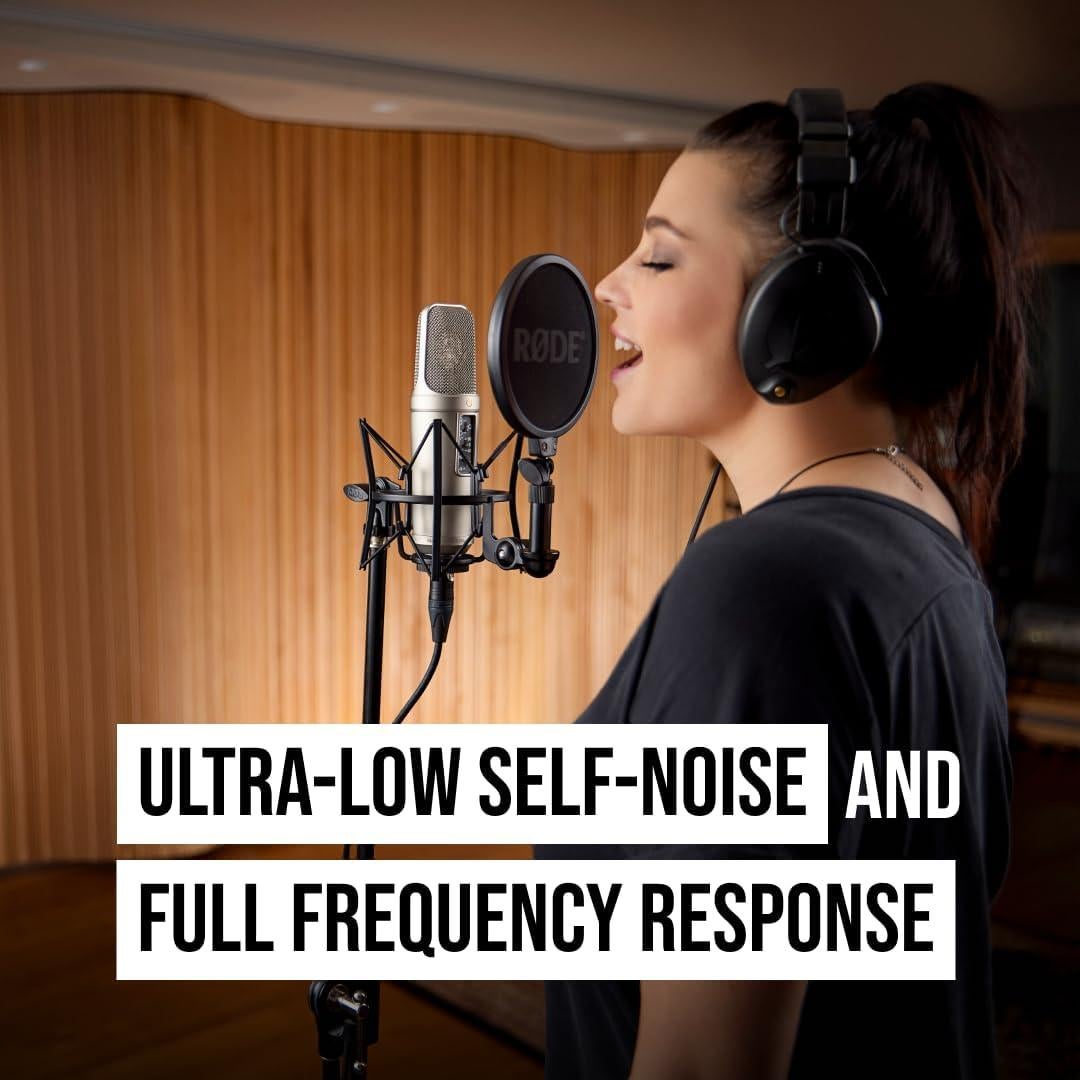 Micrófono de Estudio Rode NT2-A, Gran Diafragma, Plata