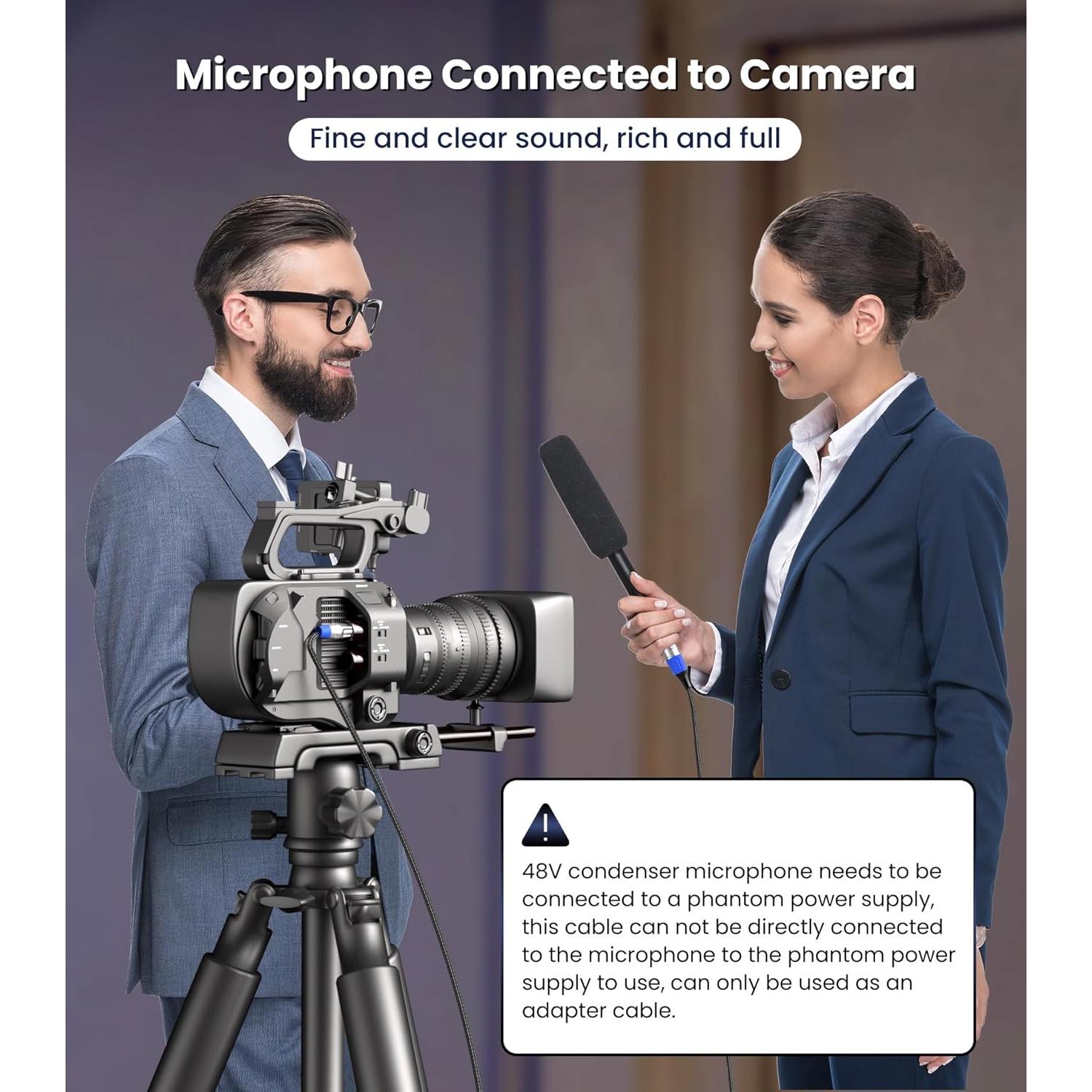 Tisino XLR to 3.5mm Microphone Cable,Unblanced XLR Female to 1/8 inch Mic Cord for Camcorders, DSLR Cameras, Computer Recording Device and More - 3.3 feet