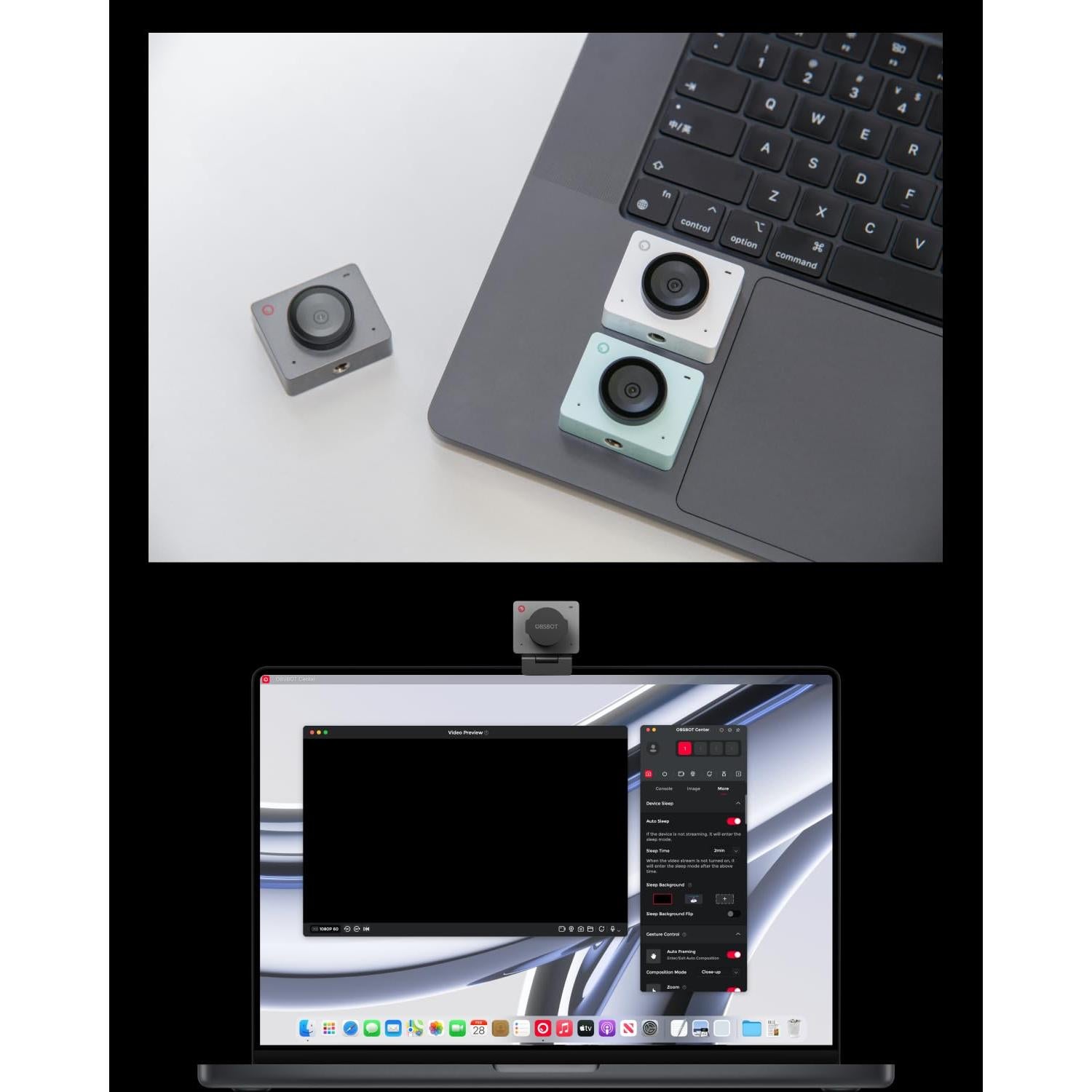 Cámara Web OBSBOT Meet SE 1080p 100FPS - Plug&Play Blanca