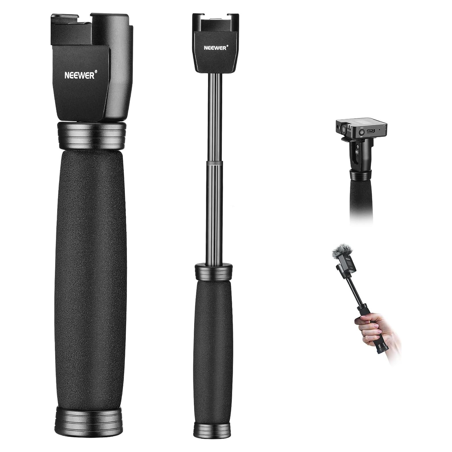 Mango de Micrófono Telescópico NEEWER MS004 30cm para Entrevistas