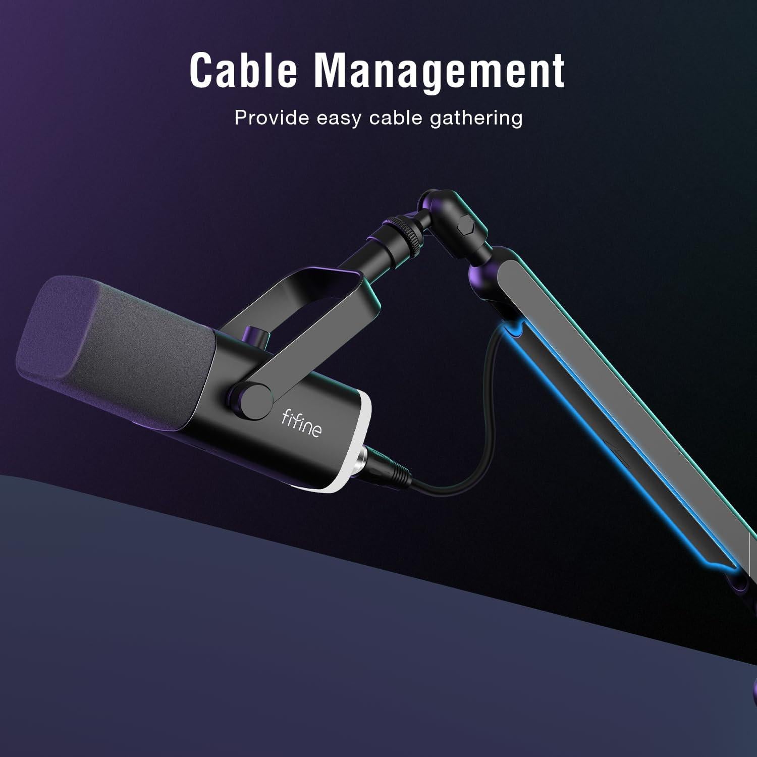 Micrófono Gaming FIFINE AM8+BM88 con Soporte de Brazo Ajustable