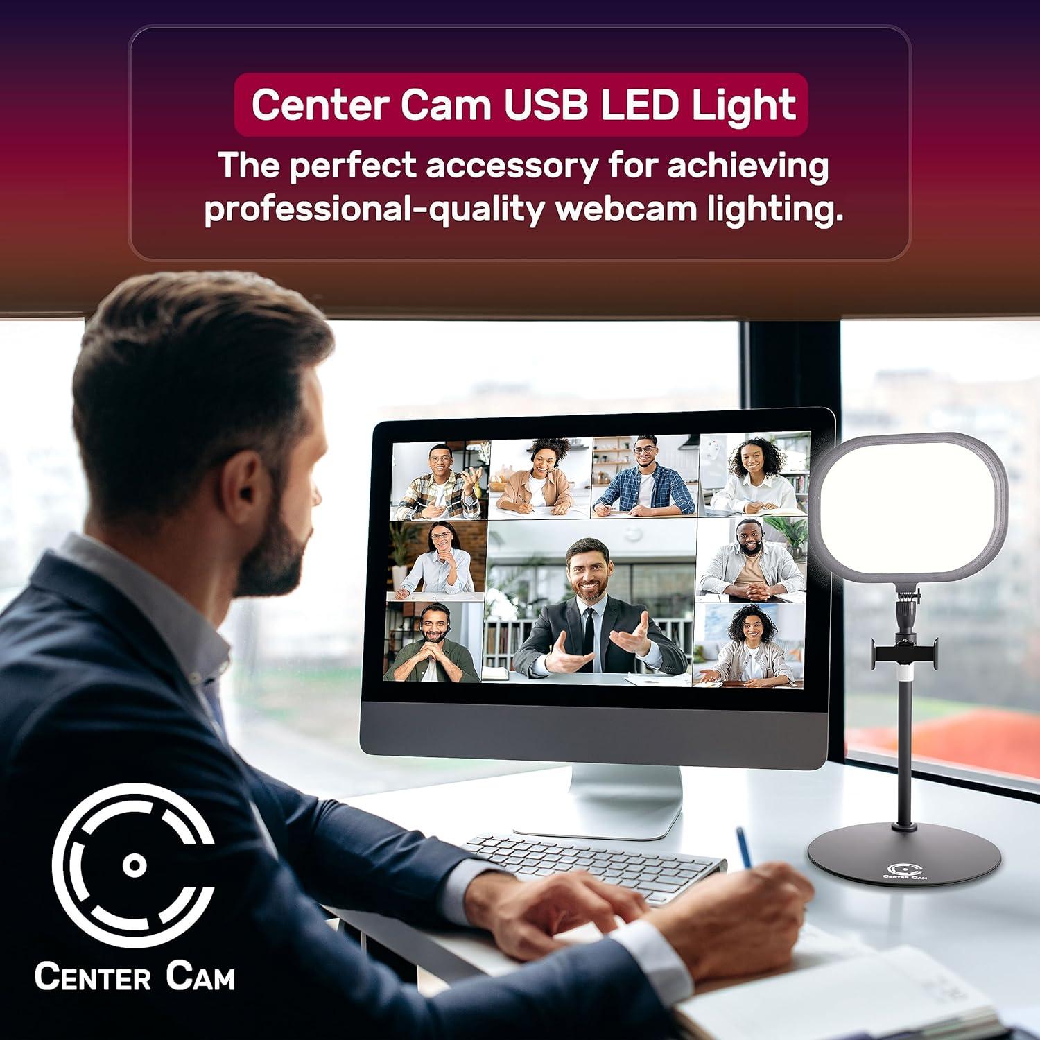 Luz LED de Anillo USB Center Cam para Videoconferencias