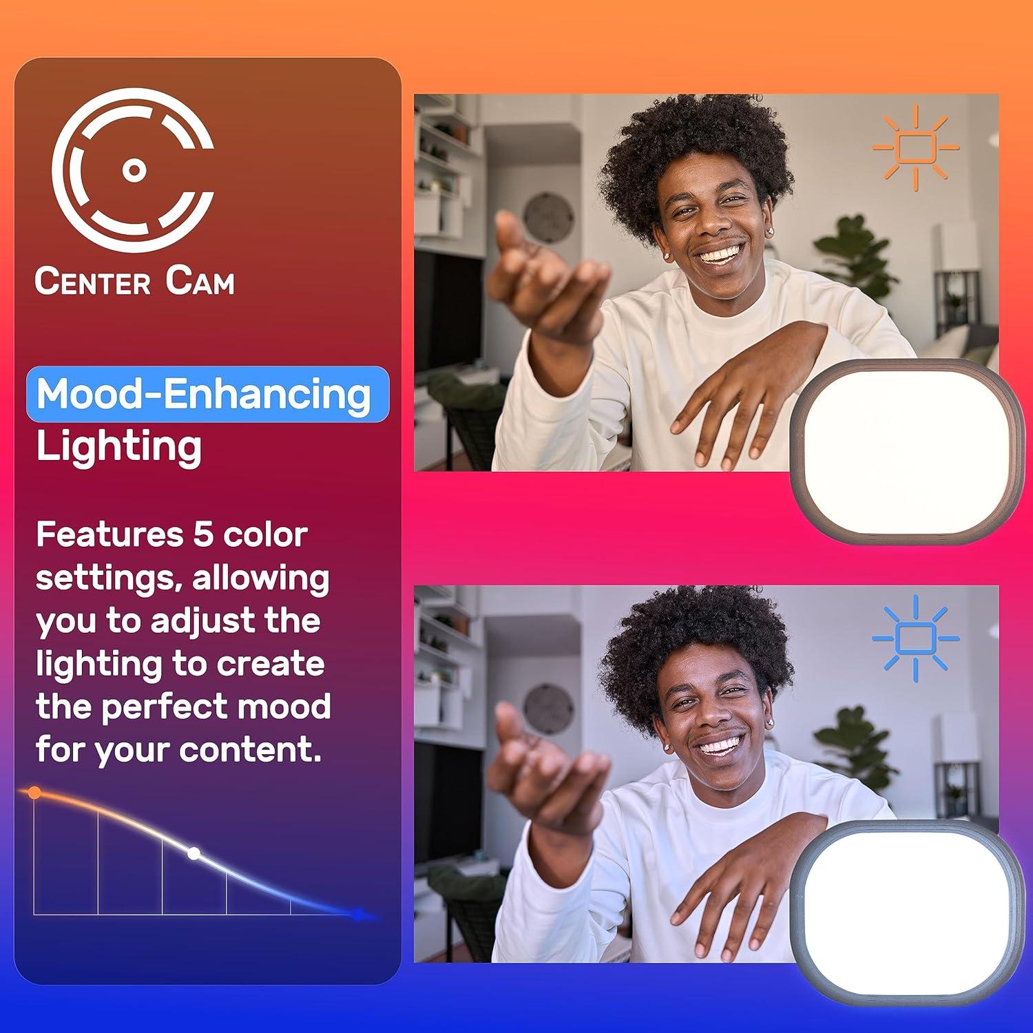 Luz LED de Anillo USB Center Cam para Videoconferencias