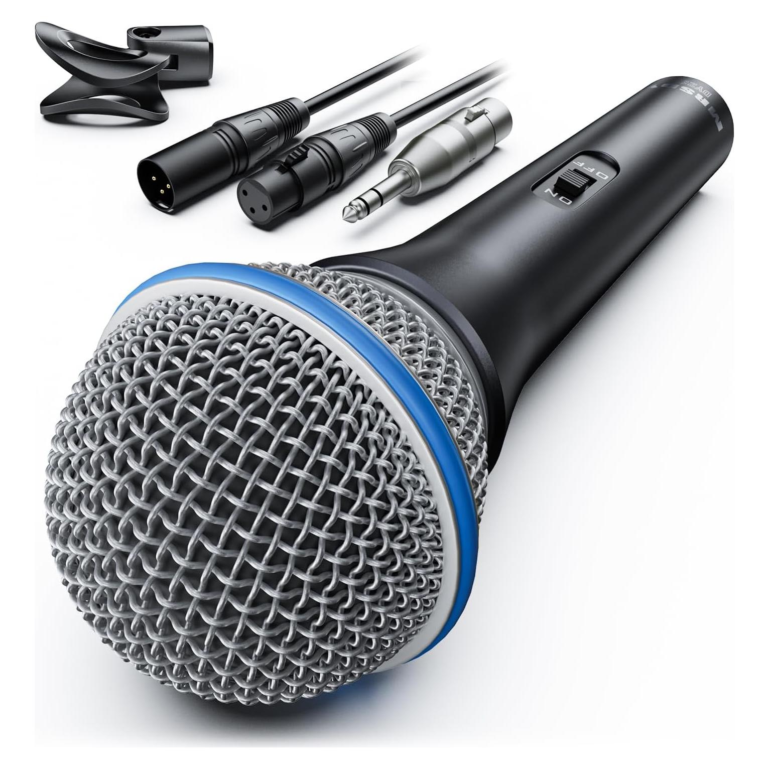 Micrófono Dinámico de Mano MRSDY DY23 con Cable XLR 5m