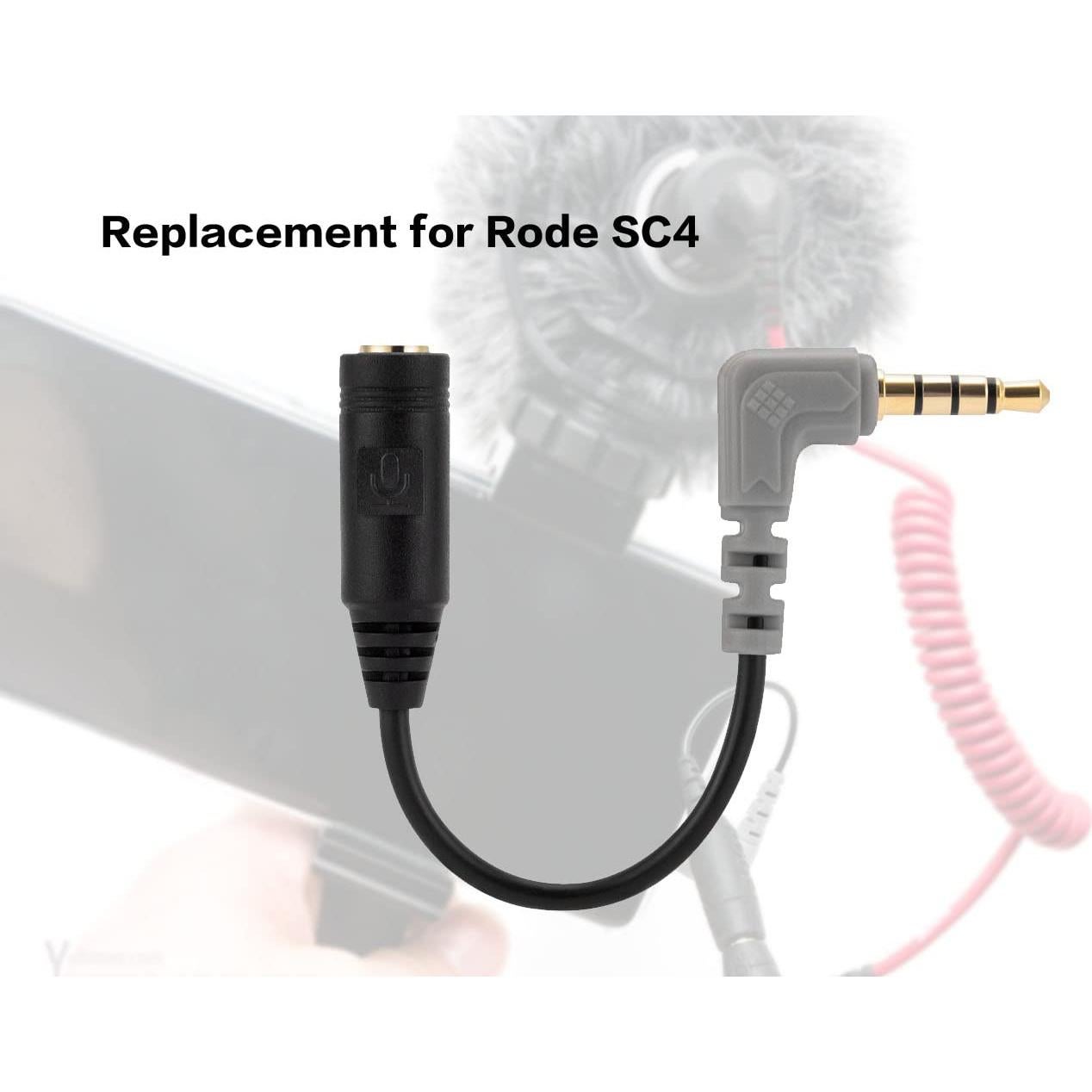 Cable de Micrófono SC4 Uncle Light 2 Pack TRS a TRRS 11cm