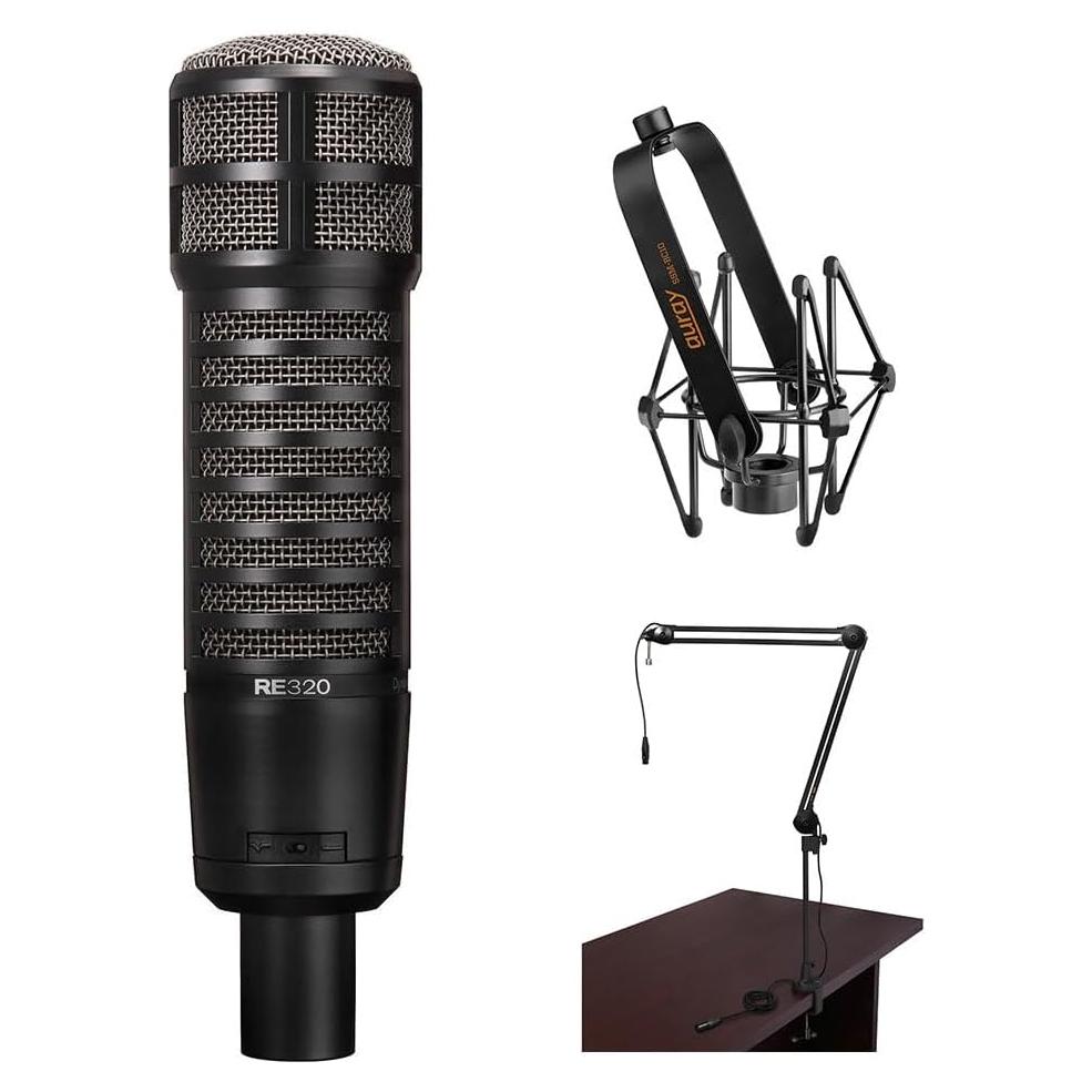 Micrófono Dinámico Electro-Voice RE320 con Soporte y Brazo