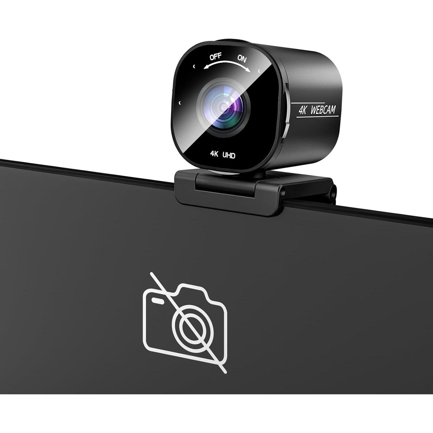 Cámara Web 4K Nisheng M9Plus con 4 Micrófonos y OSD