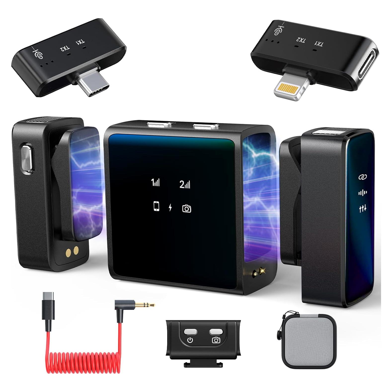 Micrófono Lavalier Inalámbrico Rythflo LM04 con Cancelación de Ruido