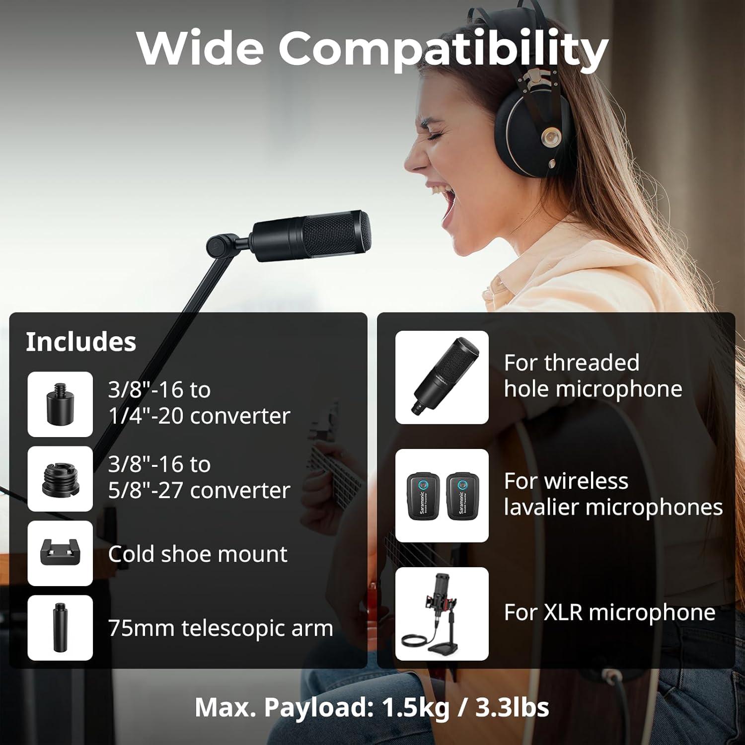 Soporte de Micrófono SmallRig 4303 con Brazo Hidráulico Ajustable