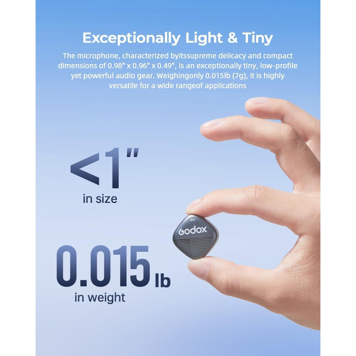 Micrófono Lavalier Inalámbrico GODOX Cube-SL Kit2 30H Batería