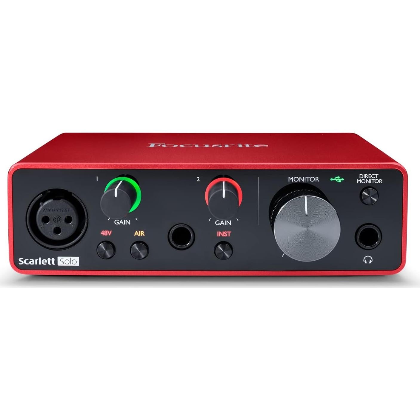Micrófono de condensador RØDE NT1 + Interfaz USB Focusrite Scarlett Solo