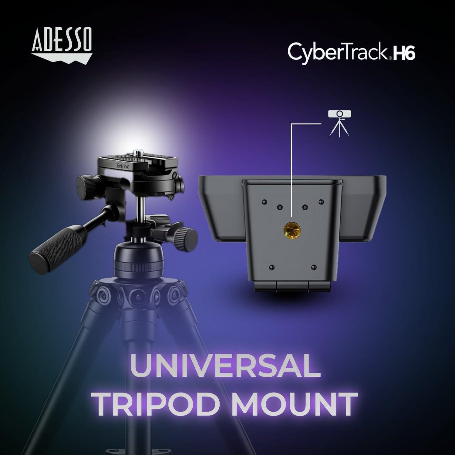 Cámara Web 4K Adesso CyberTrack H6 con Micrófono Dual
