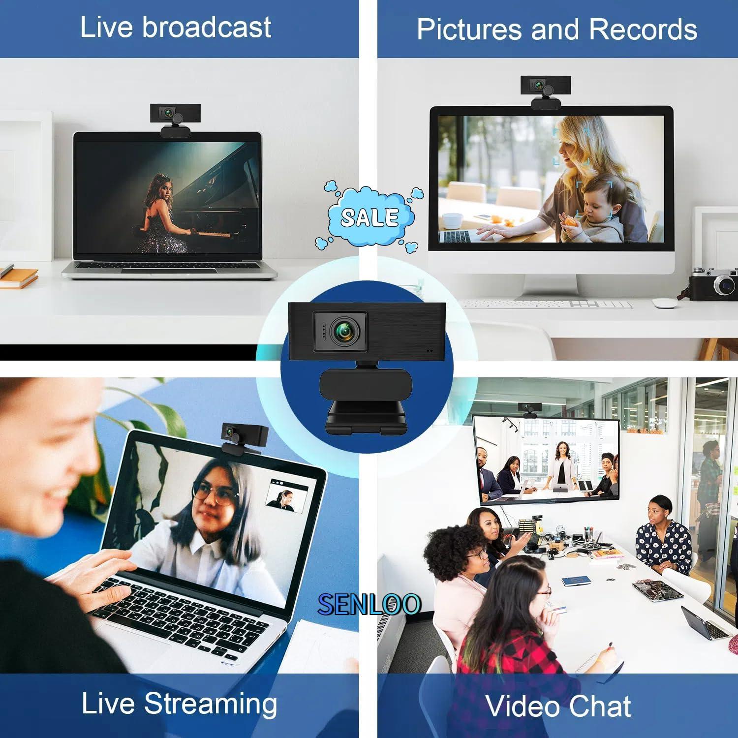 Cámara Web 1080P HD SENLOO con Micrófono y Gran Angular