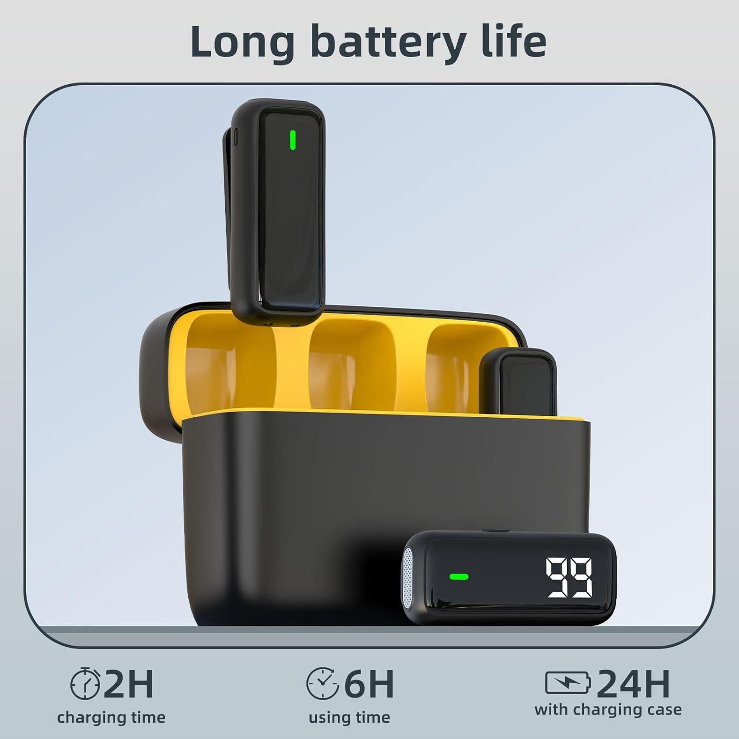 Micrófono Lavalier Inalámbrico USB C OUWEALY para iPhone 15/16