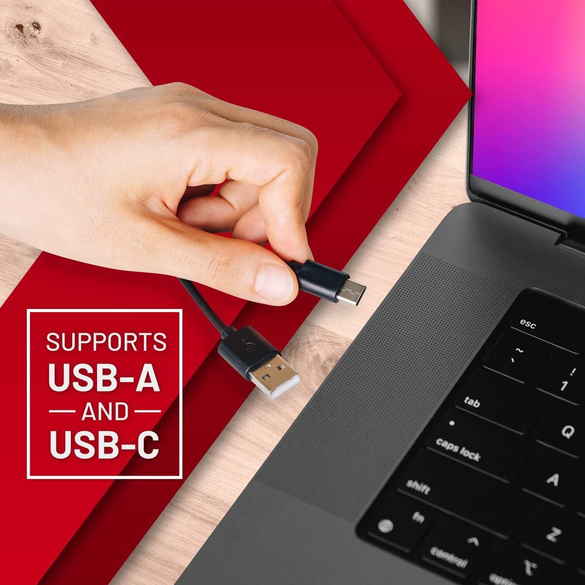 Video Conference Lighting - Webcam Ring Light for Computer, Laptop, MacBook, Monitor - USB-C and USB-A - Small Portable Selfie Light for Zoom Meetings and Streaming