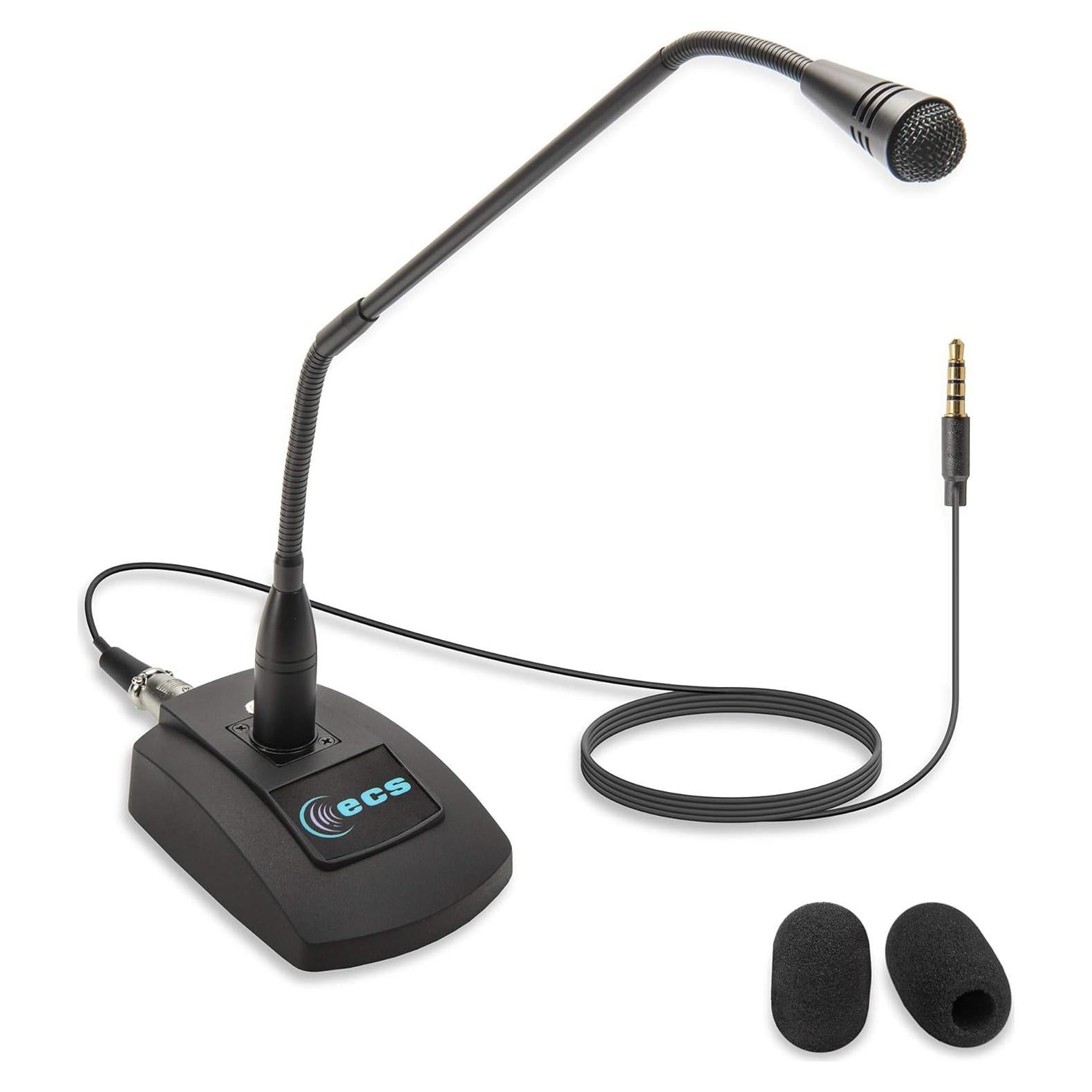 Micrófono de Cuello de Ganso ECS WordSentry 3.5mm para PC y Smartphones