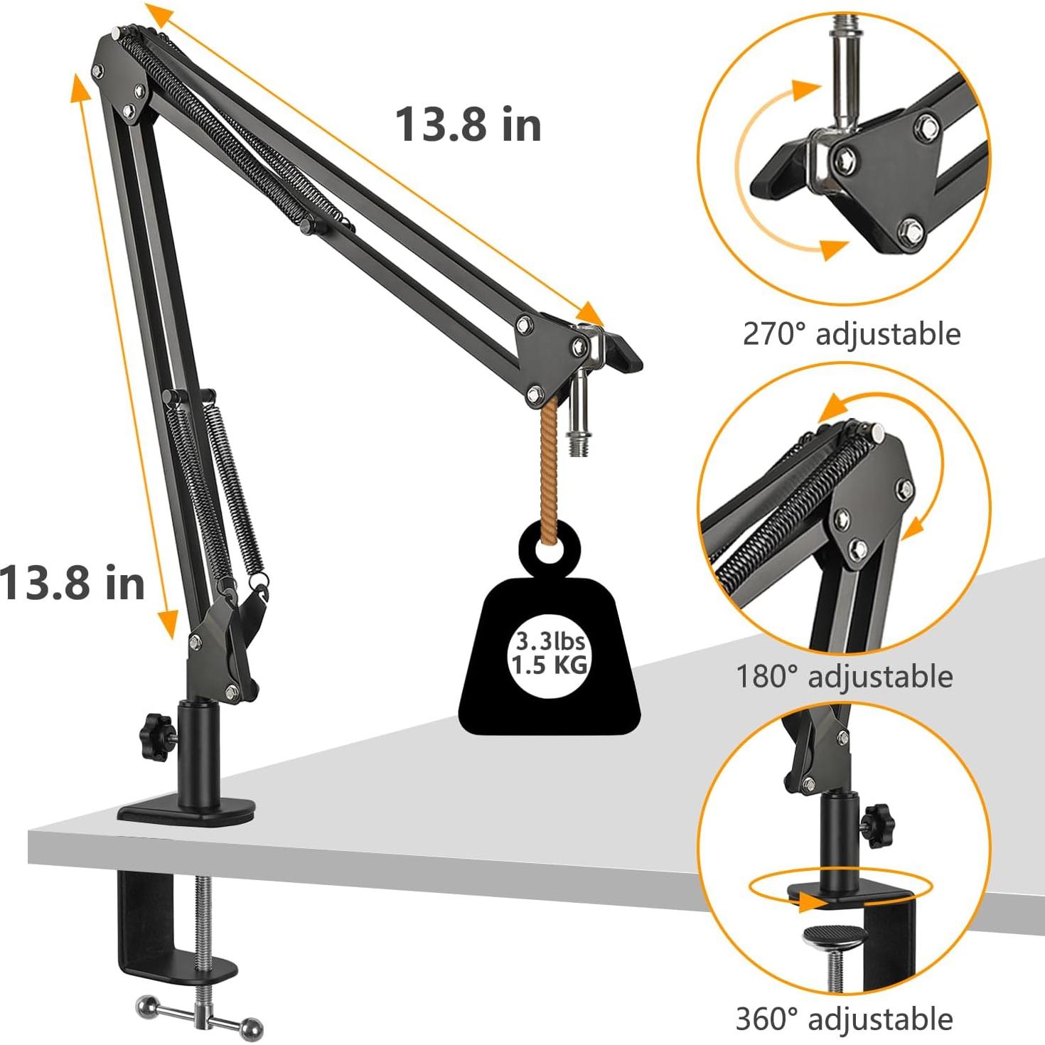 Soporte de Micrófono Razer Seiren Mini con Brazo Ajustable