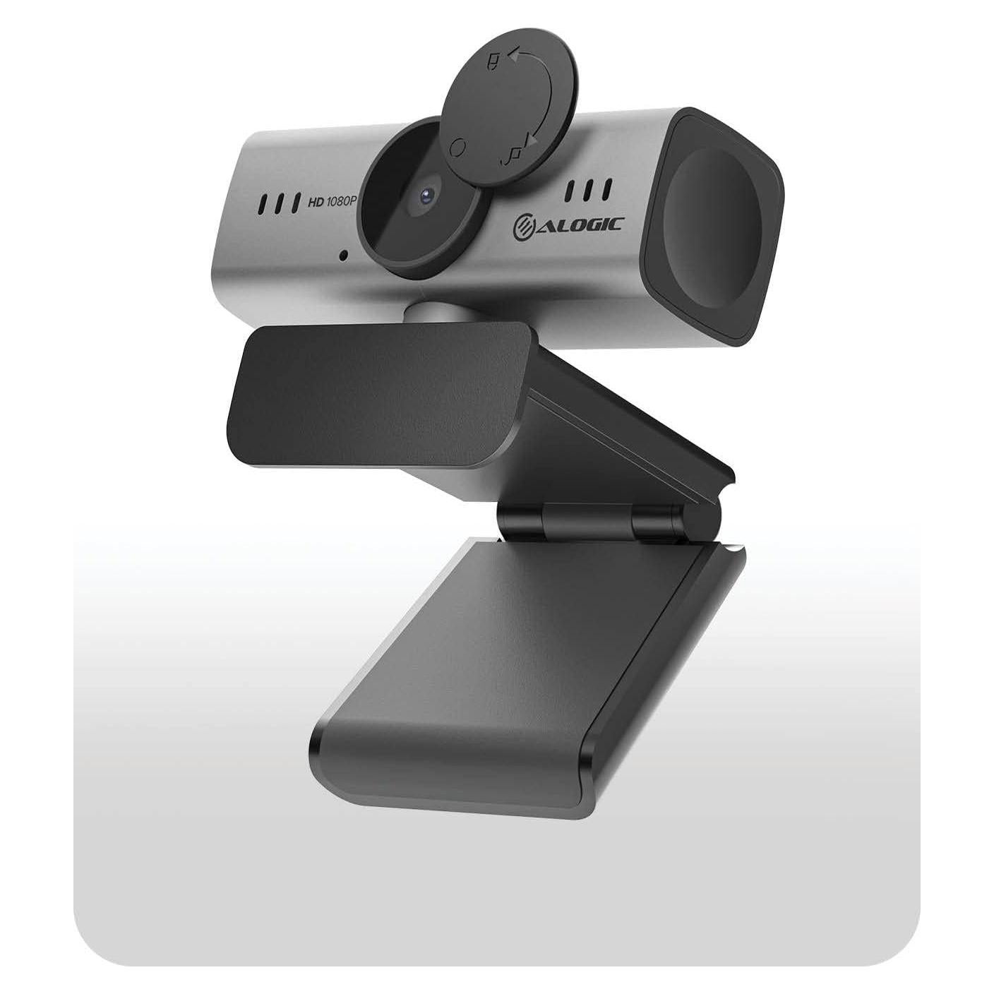 ALOGIC Iris Webcam, Full HD 1080p,2 Megapixel, CMOS Sensor, AI-Powered Autofocus, Built-in Mic with Noise Cancellation, Privacy Cover, Video Calling for Zoom, Skype or Microsoft Teams.