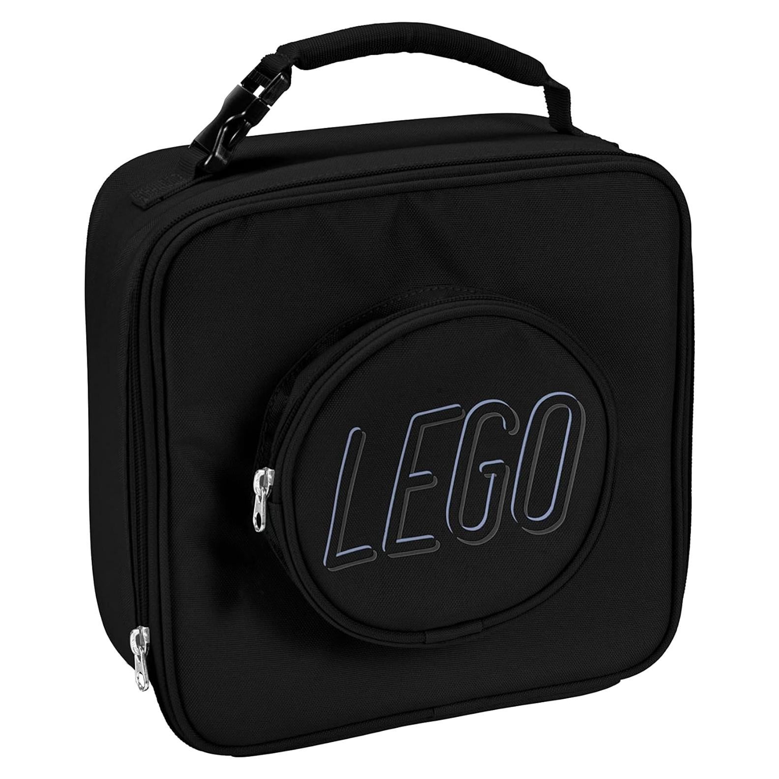 Bolsa de Almuerzo Aislada LEGO Brick Negra 5L para Escuela
